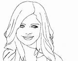 Selena Coloring Gomez Smiling Pages Mccurdy Jennette Coloringcrew Template sketch template