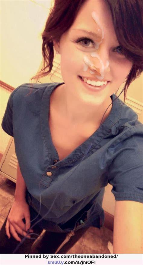 Cum Facial Jizz Sexatwork Nurse Milf Selfie