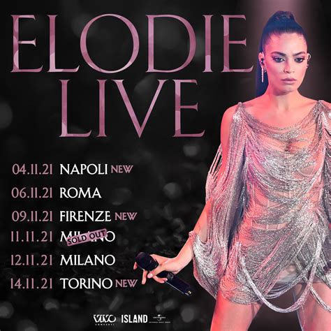 elodie  escono le date della tournee spettacolo periodico daily