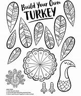 Coloring Pages Turkey Own Build Thanksgiving Printable Kids Crayola Make Color Activities Adults Activity Cut Glue Sheets Sheet Adult Fall sketch template