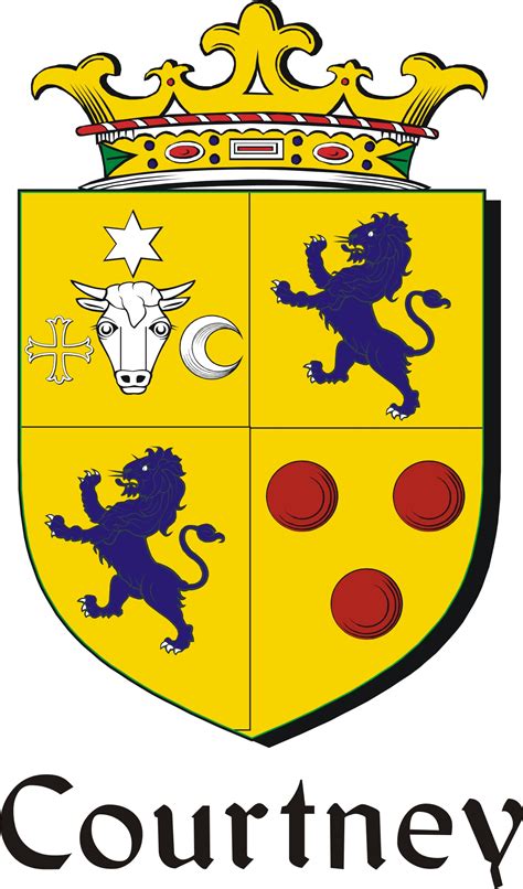 courtney family crest irish coat  arms image  downloa