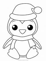 Coloring Penguin Pages Christmas Cute Sheets Kids Print Printable Winter Easy Simple Cut Toddlers Large Animals Adults Templates Baby Choose sketch template