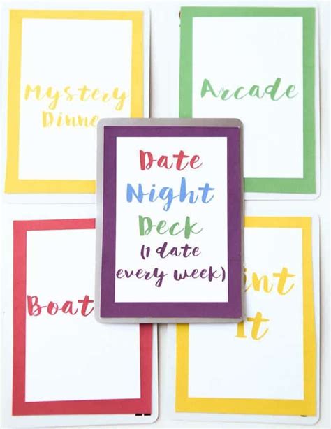printable date night cards  date night ideas date night