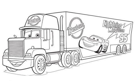 cars mack truck coloring page truck coloring pages disney coloring