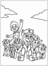 Paw Patrol Coloring Kids Pages Color Print Children Simple Printable Characters sketch template