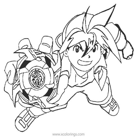 beyblade burst coloring pages aiger akabane xcoloringscom
