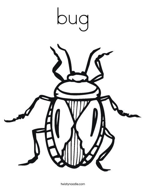 bug coloring page twisty noodle