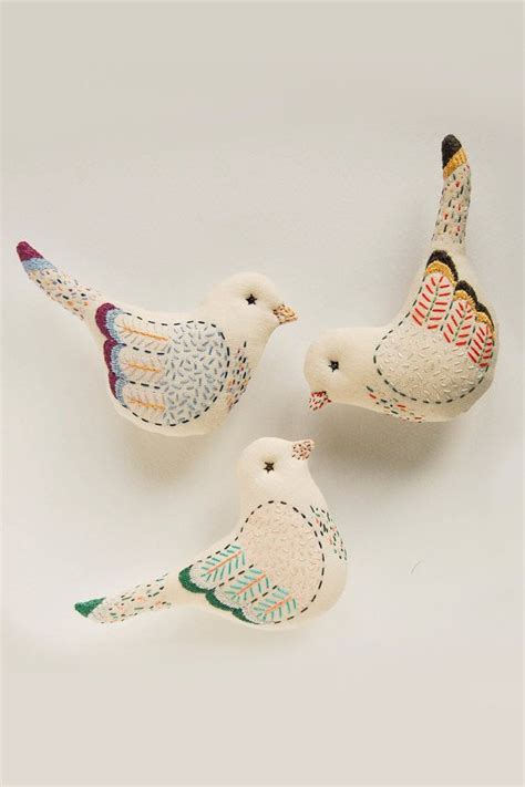 bird 7 stuffed bird bird toys embroidered bird mothers day t nursery decor bird plush