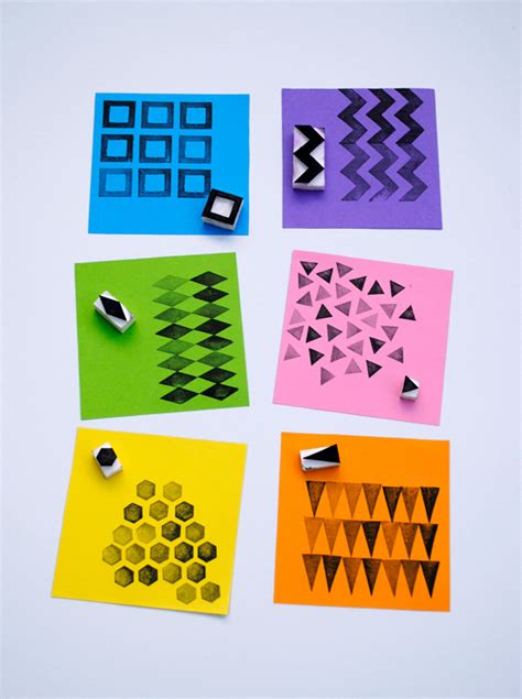 handmade geometric stamps  handmade living