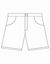 Coloring Pages Template Summer Clothes Shorts Printable Templates sketch template