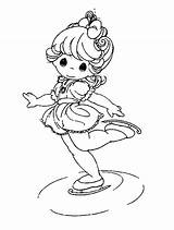 Coloring Pages Ballerina Cute Girl Little Ballet sketch template