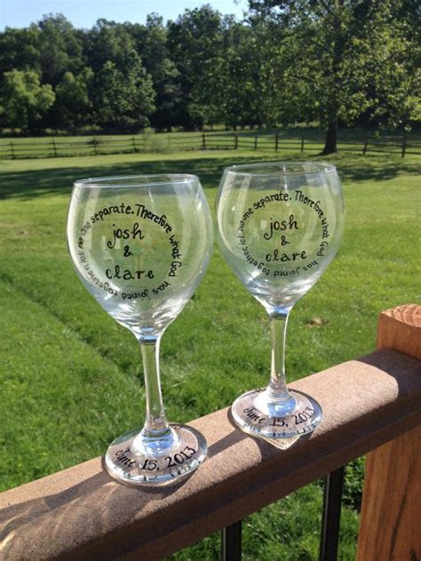 Personalized Wedding Wine Glasses By Goodmorningbelle On Etsy 18 00