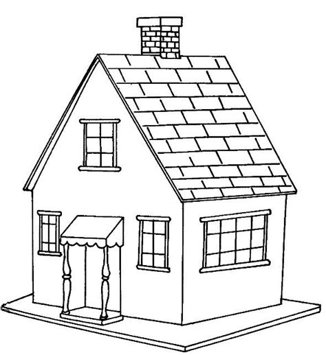 printable house coloring pages  kids house colouring pages