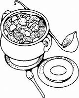 Soup Coloring Pages Bowl Cereal Printable Drawing Kids Stone Vegetable Color Getcolorings Numeroff Laura Food Chili Drawings Paintingvalley Choose Board sketch template