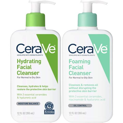 cerave foaming facial  hydrating cleanser  fl oz pack