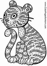 Coloring Pages Zendoodle Animals Getcolorings Colouring Adult Cat sketch template