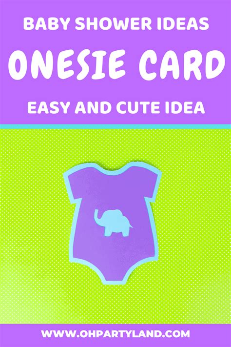 onesie card baby shower  baby shower card template