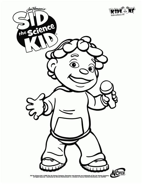coloring pages sid  science kid smart kiddyblogspotcom