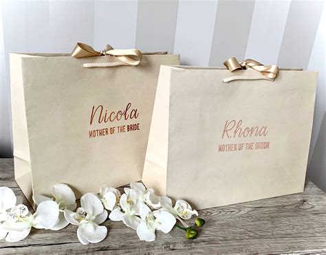 personalised luxury gift bag  ribbon weddings gift bags etsy