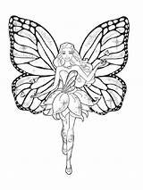 Barbie Fairy Coloring Pages Printable Girls Mycoloring Print Color Kids sketch template
