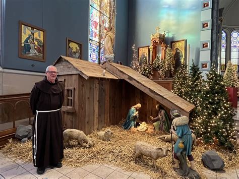 Franciscan Faces Making A Nativity Scene A Friar In Cincinnati