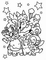 Pokemon Coloring Kids Color Pages Print Anime Incredible sketch template