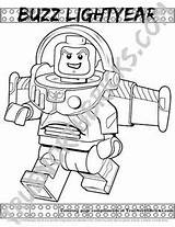 Coloring Lightyear Truenorthbricks Legos sketch template