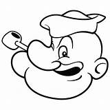 Popeye Vector Characters Sailor 123freevectors sketch template