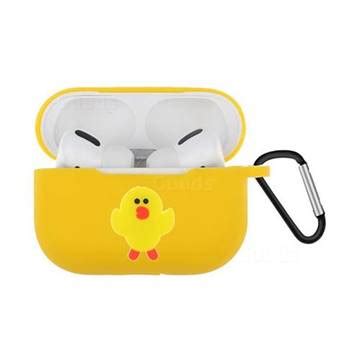 dust proof carton soft silicone yellow chick  apple airpods pro