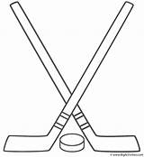 Coloring Hockey Sticks Puck Father sketch template