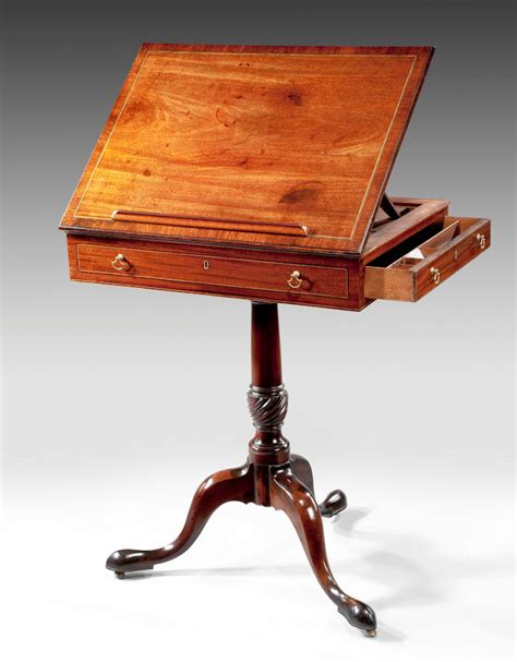 antique george iii mahogany adjustable reading table