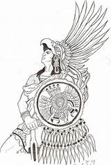 Warrior Aztec Angel Eagle Tattoo Stencil Tattoos Drawing Cuahutemoc Deviantart Sample Mayas Coloring Pages Designs Incas Azteques Coloriage Drawings Aztecas sketch template