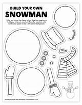 Snowman Build Own Printable Coloring Paper Printables Glue Pjs Paint Pencils Scissors Markers Crayons Colored Located Bottom Construction Link Post sketch template