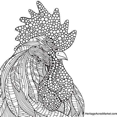 rooster coloring page coloring pages unicorn pictures rooster art
