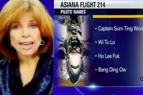 Newscaster Pranked With Fake Asian Names In Plane Crash
