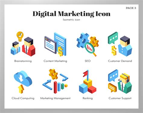 digital marketing icons pack  vector art  vecteezy