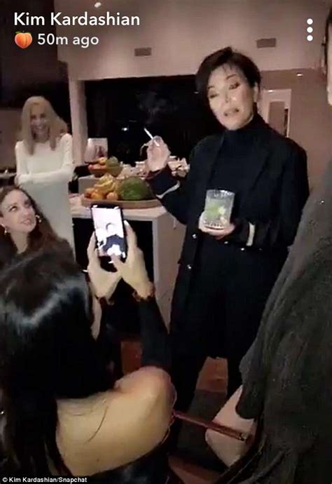 kris jenner puffs on a cigarette and enjoys a cocktail at kourtney s 39th birthday bash daily