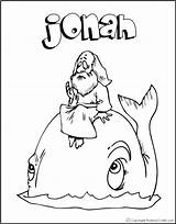 Jonah Bible Stories Crafts Coloring Kids Pages Sunday Color School Jonas Story Para Sheet Fish Big sketch template