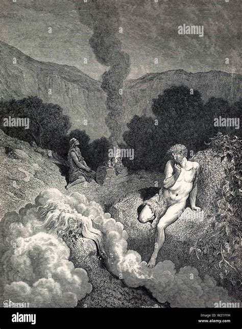 gustave dore cain abel offering  sacrifices stock photo alamy