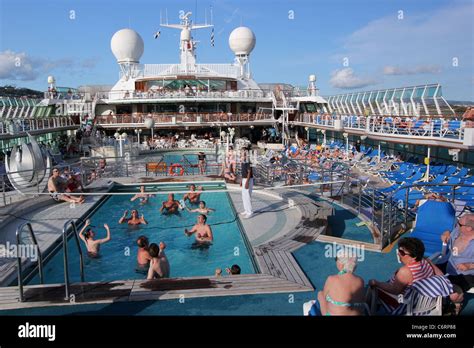people  fun   cruise ship stock photo alamy