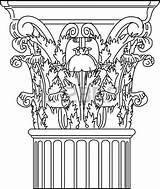 Corinthian Column Drawing Columns Roman Drawings Pillar Getdrawings sketch template