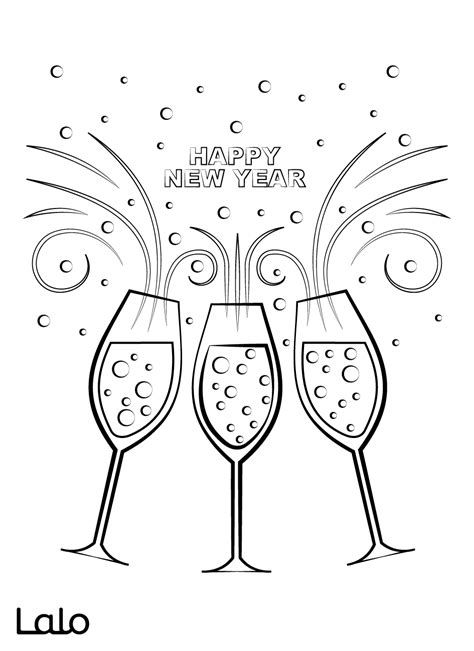 printable  years eve coloring sheets lalo coloring library
