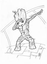 Groot Baby Coloring Pages Avengers Marvel Printable Drawing Visit Sheets Galaxy Book Guardians Superhero sketch template