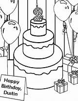 Coloring Pages Birthday Personalized Happy Cake Sweet 16th Ice Cream Getcolorings Printable Template sketch template