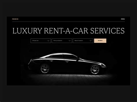 luxury rent  car website  broworks  dribbble