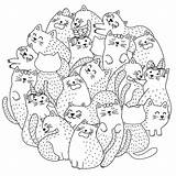 Coloriage Kucing Boule Kolorowanki Lucu Mewarnai Licorne Koty Grosse Chats Chatons Svegli Scarabocchio Kotków Kolorowanka Druku Kotki Purr Grupa Petit sketch template
