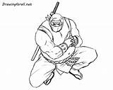 Ninja Pencil Drawing Sumo Draw Drawingforall Step Simple Getdrawings sketch template