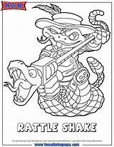 Coloring Skylanders Pages Swap Force Rattle Shake Undead Library Popular Coloringhome sketch template