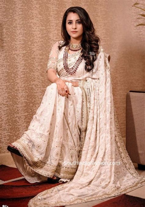 actress bhama engagement saree reception sarees wedding reception