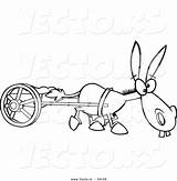 Donkey Cart Clipart Pulling Coloring Cartoon Carts Outline Vector Clipground Plodding Ron Leishman Bag sketch template